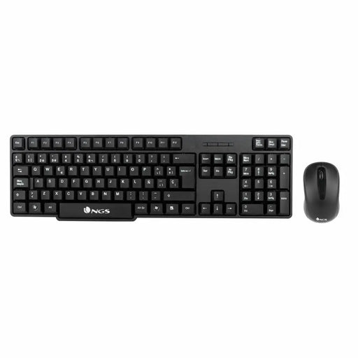 Клавиатура с мишка NGS EUPHORIA KIT Черен Испанска Qwerty