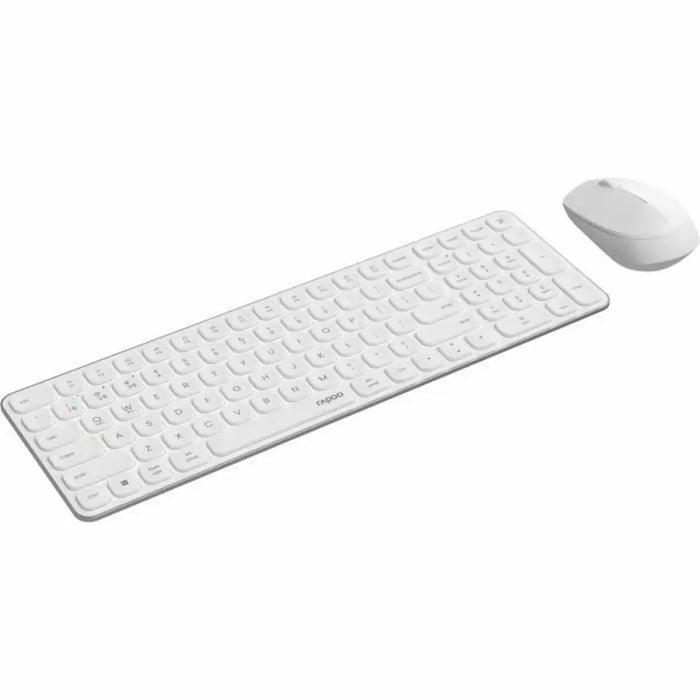 Клавиатура с мишка Rapoo 9310M Бял AZERTY