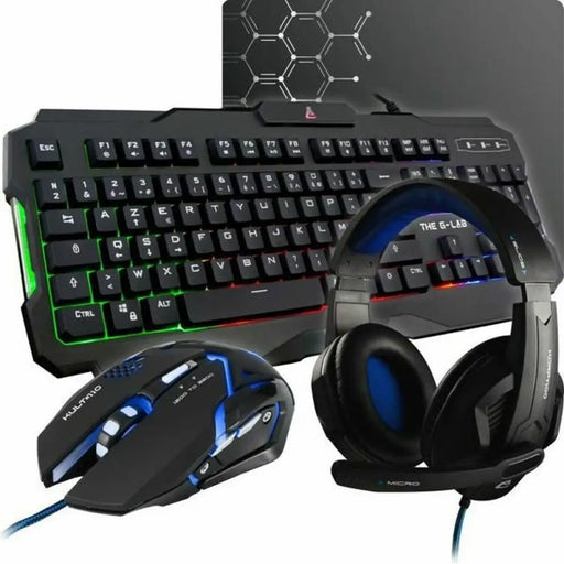 Клавиатура с мишка The G Lab Combo Argon AZERTY Черен
