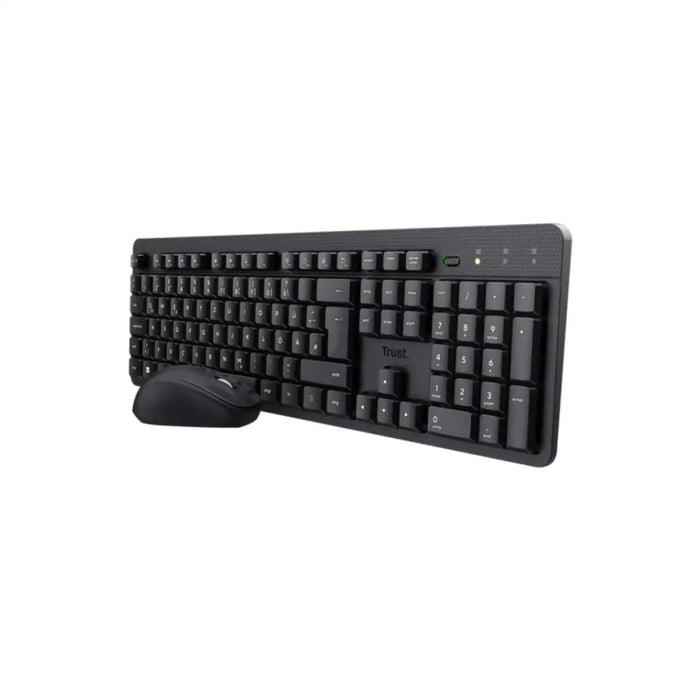 Клавиатура с мишка Trust 25356 Черен Испанска Qwerty