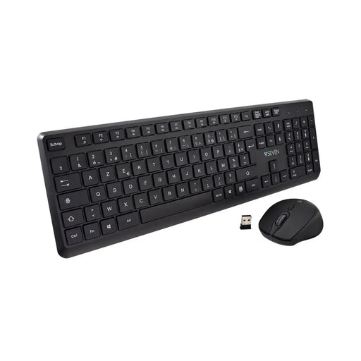 Клавиатура с мишка V7 CKW350FR Черен френски AZERTY