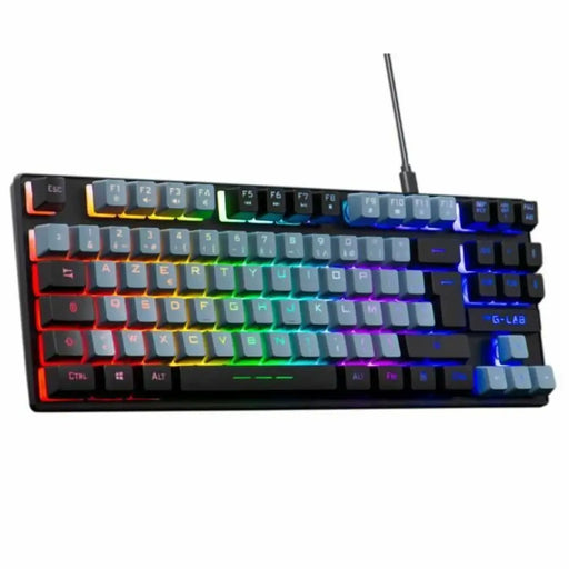 Клавиатура The G Lab KEYZ CAESIUM Черен Сив Azerty френски