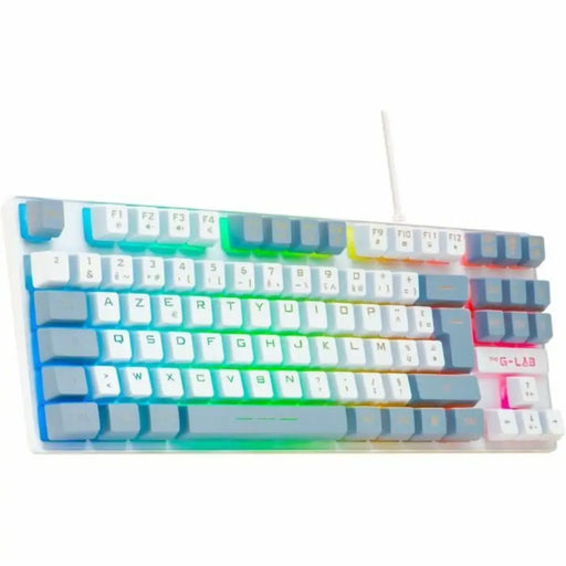 Клавиатура The G-Lab KEYZ CAESIUM Сив Azerty френски