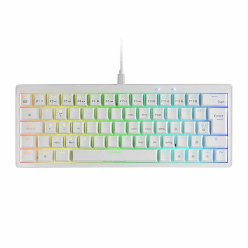 Клавиатура за игри Mars Gaming MKMINIPROWBES Бял Qwerty US