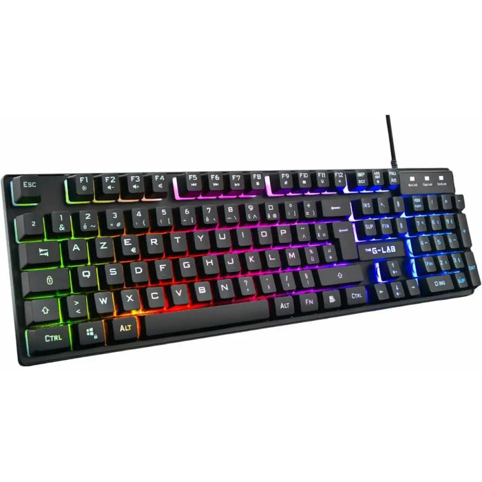 Клавиатура за игри The G-Lab KEYZ-CAESIUM/SP Черен Испанска