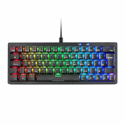 Клавиатура за игри Mars Gaming MKMINIPROYES Черен Qwerty US