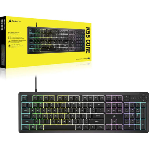 Клавиатура Corsair K55 CORE CH-9226C65-PT Черен Azerty