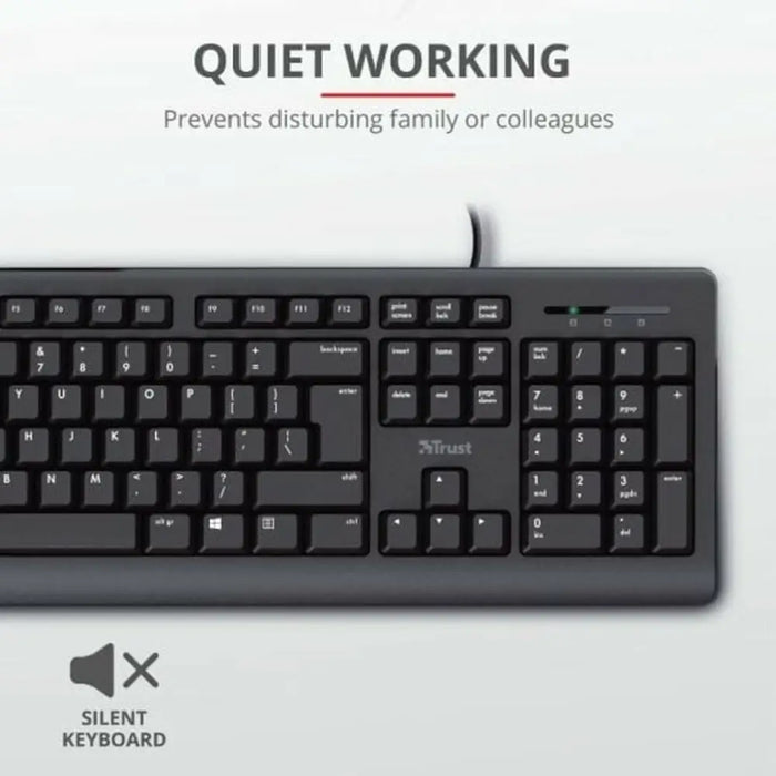 Клавиатура Trust 23982 Черен Испанска Qwerty