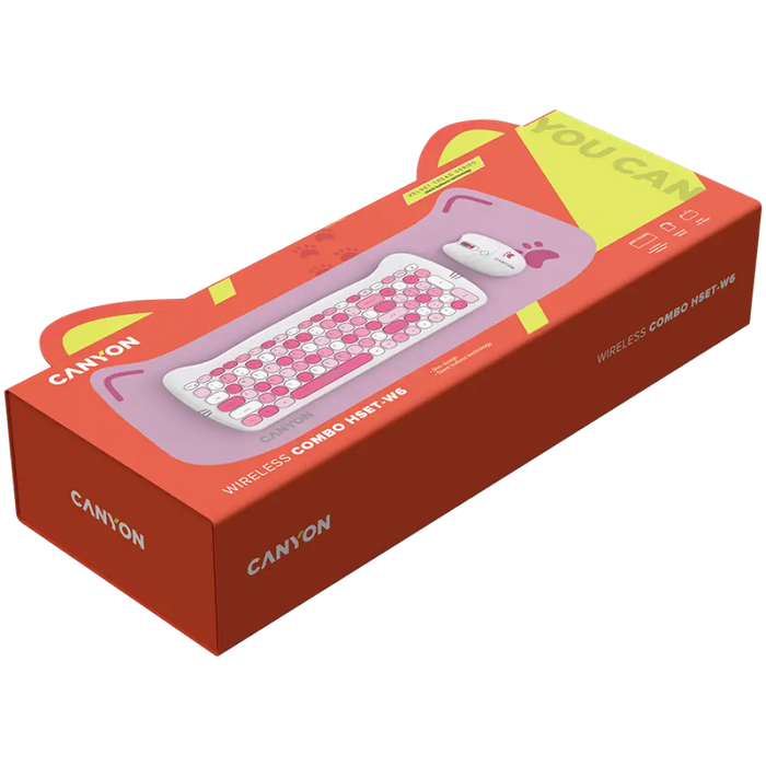 Клавиатура и мишка CANYON CNS-HSETW6PK