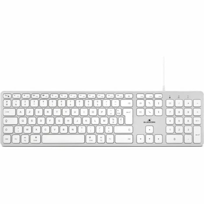 Клавиатура Bluestork Бял френски AZERTY