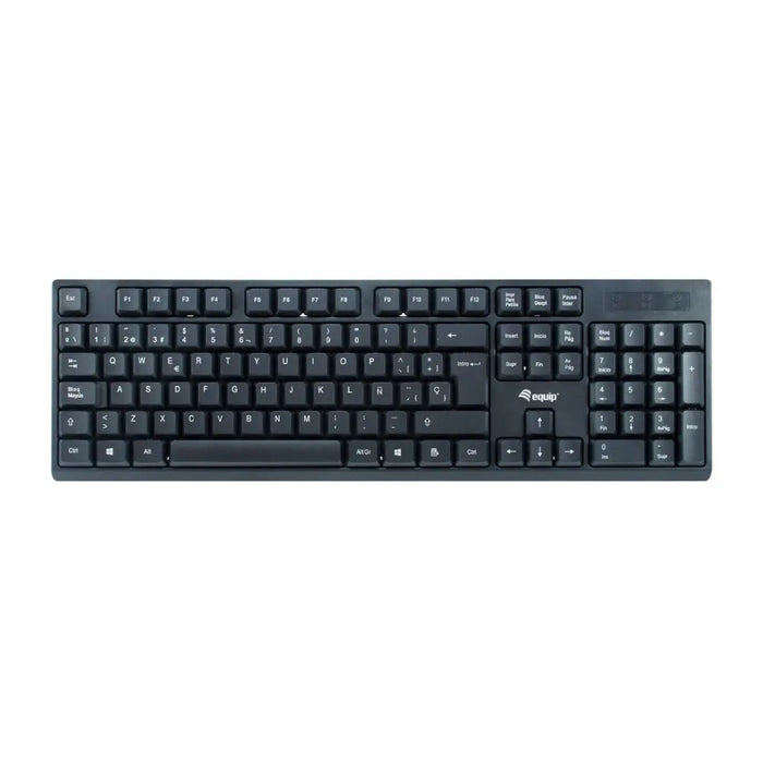 Клавиатура Equip 245221 Черен Испанска Qwerty испански