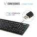 Клавиатура iggual CK-BASIC-120T QWERTY USB Черен испански