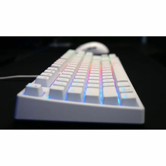 Клавиатура с мишка Cherry Бял AZERTY