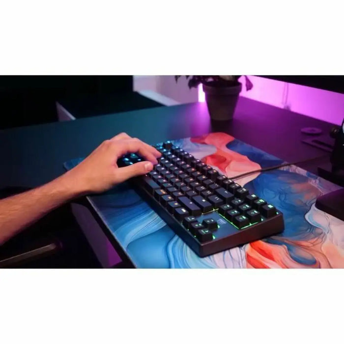 Клавиатура с мишка Cherry Черен AZERTY