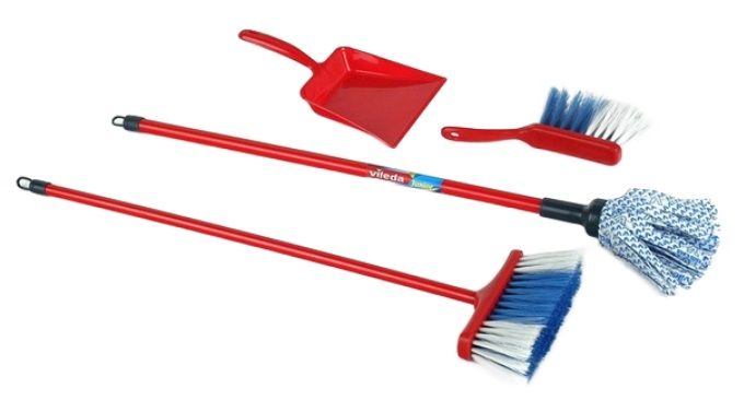 Детски комплект за почистване Klein - Vileda Wipe Mop, 4 части