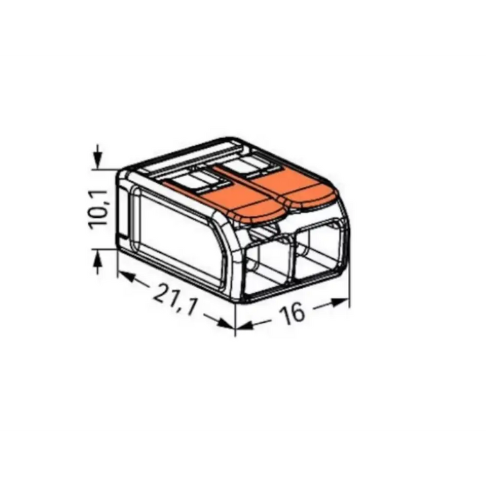 КЛЕМА РАЗКЛОНИТЕЛНА 10БР 2X0.5-6MM2 WAGO