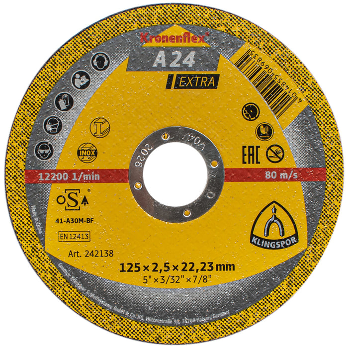 ДИСК ЗА РЯЗАНЕ НА МЕТАЛ KLINGSPOR 125x2.5x22.23