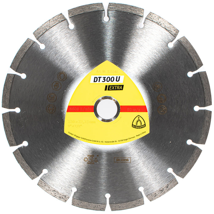 ДИАМАНТЕН ДИСК ЗА РЯЗАНЕ НА НЕМЕТАЛ KLINGSPOR 230x2.3x22.23