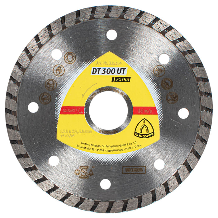 ДИАМАНТЕН ДИСК ЗА РЯЗАНЕ НА НЕМЕТАЛ KLINGSPOR TURBO 125x1.9x22.23