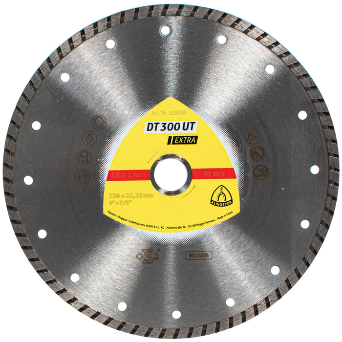 ДИАМАНТЕН ДИСК ЗА РЯЗАНЕ НА НЕМЕТАЛ KLINGSPOR TURBO 230x2.5x22.23