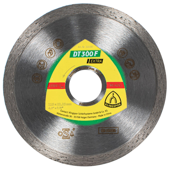 ДИАМАНТЕН ДИСК ЗА РЯЗАНЕ НА НЕМЕТАЛ KLINGSPOR 115x1.6x22.23