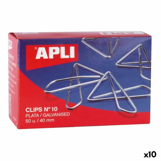 Клипс Apli MARIPOSA Nº 10 Сребрист Сребро 40 mm (10 броя)