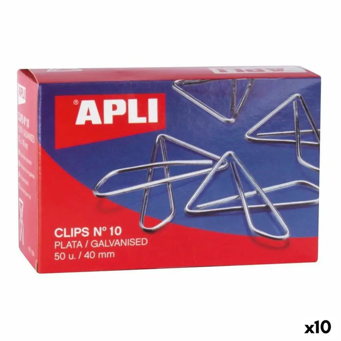 Клипс Apli MARIPOSA Nº 10 Сребрист Сребро 40 mm (10 броя)