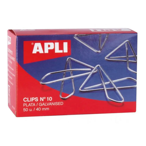 Клипс Apli MARIPOSA Nº 10 Сребрист Сребро 40 mm (10 броя)