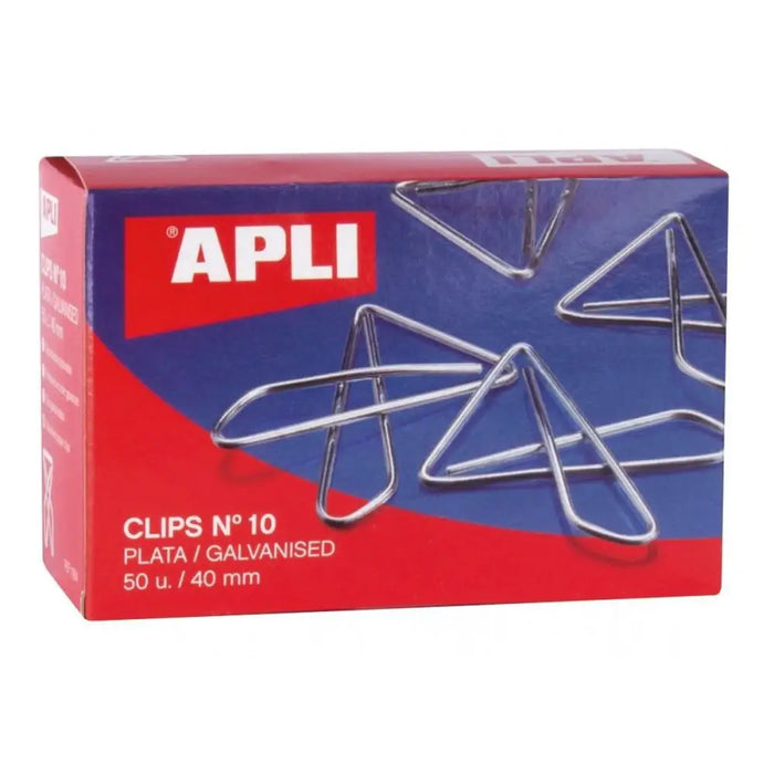 Клипс Apli MARIPOSA Nº 10 Сребрист Сребро 40 mm (10 броя)