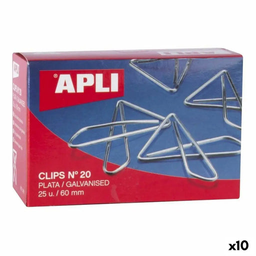 Клипс Apli MARIPOSA Nº 20 Сребрист Сребро 60 mm (10 броя)