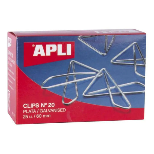 Клипс Apli MARIPOSA Nº 20 Сребрист Сребро 60 mm (10 броя)
