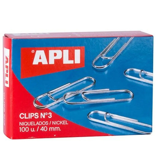Клипс Apli Nº 3 никел 40 mm (10 броя)