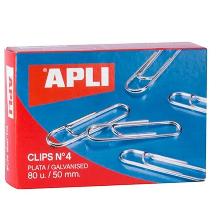 Клипс Apli Nº 4 Сребрист Сребро 50 mm (10 Части) (12 броя)