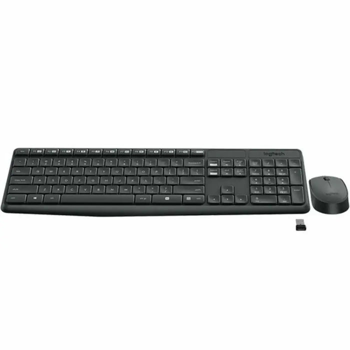 Kлаиатура с безжична мишка Logitech 920-007919 Черен Сив