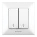 КЛЮЧ ДЕВИАТОРЕН ДВОЕН БЯЛ PANASONIC Arkedia Slim