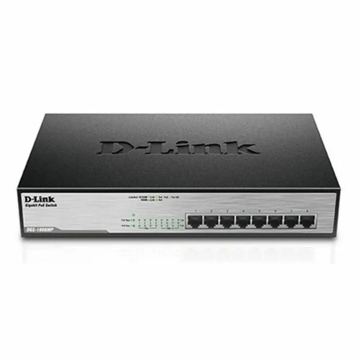 Ключ за десктоп D-Link DGS-1008MP 16 Gbps LAN 140W Черен