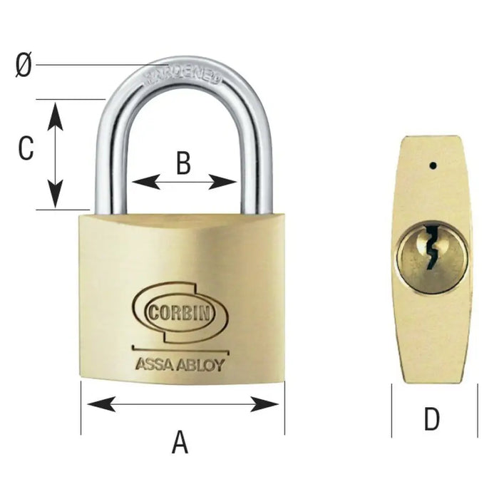 Ключалка CORBIN Лък 50 mm Месинг Стомана