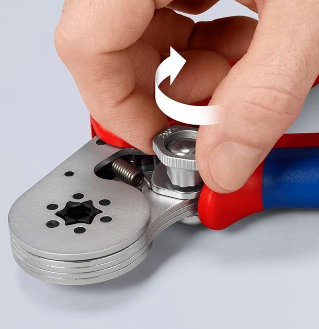 Клещи за кримпване на кабели с тресчотка Knipex - 97 55 14, 2x16 mm²