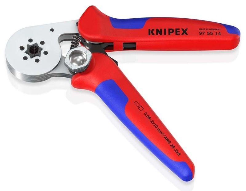 Клещи за кримпване на кабели с тресчотка Knipex - 97 55 14, 2x16 mm²