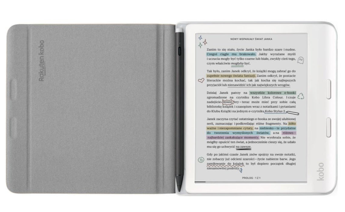 Etui Kobo Libra Color Notebook SleepCover Case Sand Beige