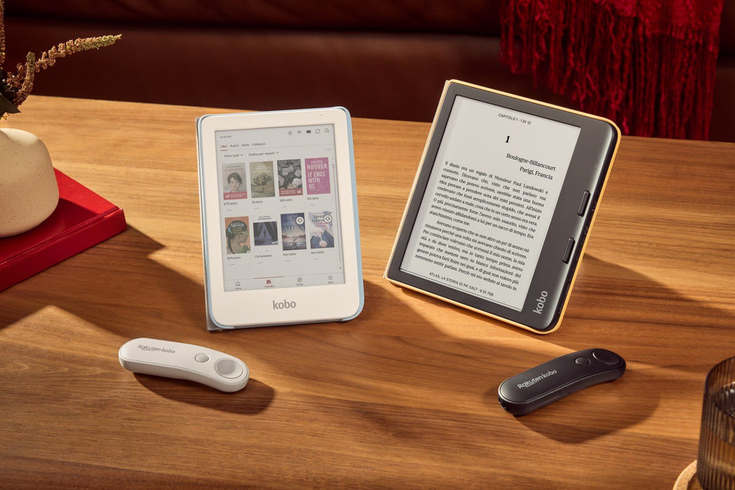 Дистанционно управление Kobo N257-AC-BK-U-PL с Bluetooth, таблет и бутони за натискане.