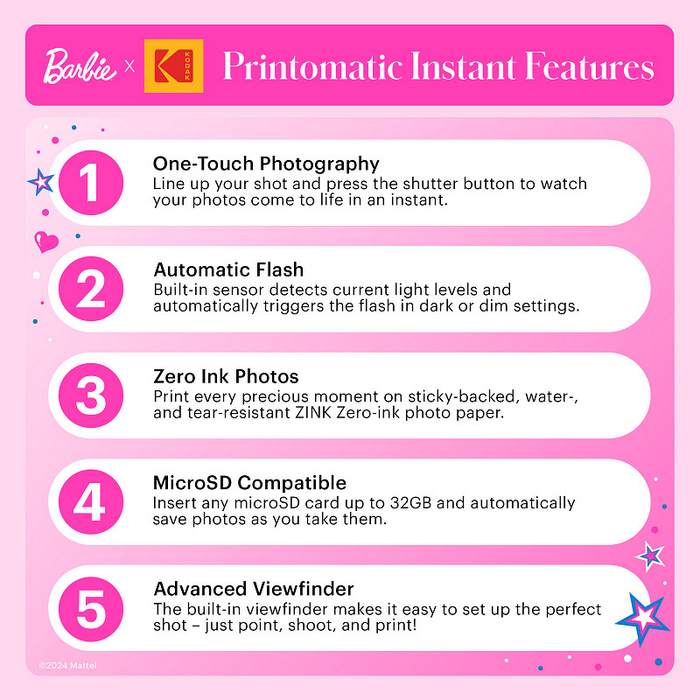 Фотоапарат за моментни снимки Kodak Printomatic Barbie Camera 1