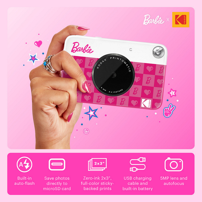 Фотоапарат за моментни снимки Kodak Printomatic Barbie Camera 1