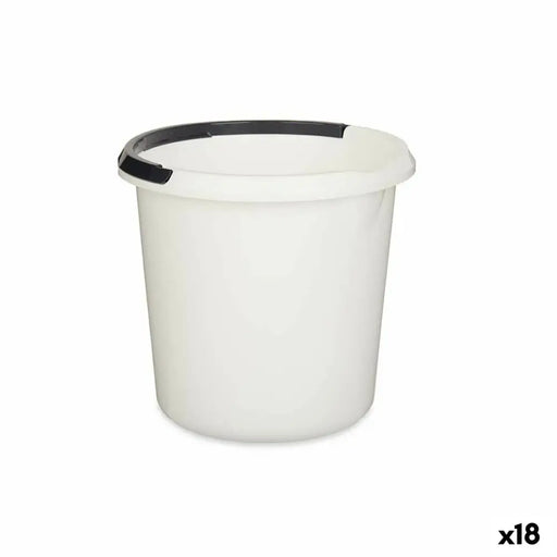 Кофа с Дръжка Бял Антрацит 10 L 30 x 28,5 x 30 cm (18 броя)