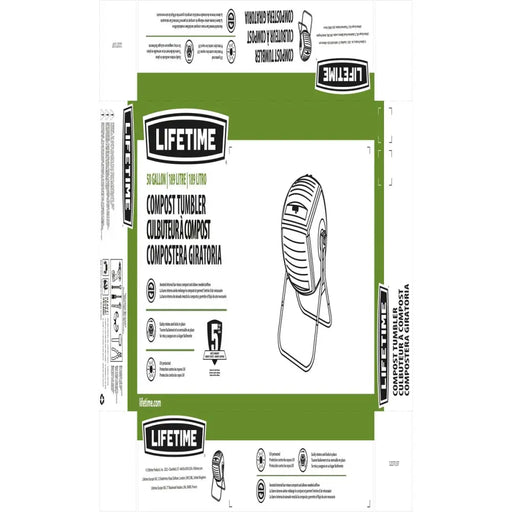 Кофа за компостиране Lifetime 60076 Въртене на 189 L 75 x