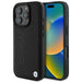 Кожен калъф BMW Hot Stamp за iPhone 16 Pro - черен