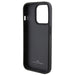 Кожен калъф BMW със сини точки за iPhone 15 Pro Max - черен