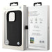 Кожен калъф BMW Hot Stamp MagSafe за iPhone 16 Pro - черен