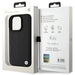 Кожен калъф BMW Hot Stamp за iPhone 16 Pro - черен