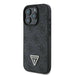 Кожен 4G калъф Guess Triangle Strass за iPhone 16 Pro